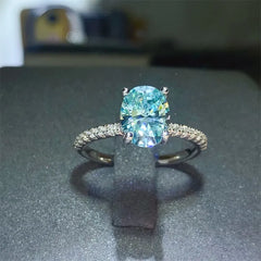 2 Carat Moissanite Zircon 925 Sterling Silver Ring OutfitFlow