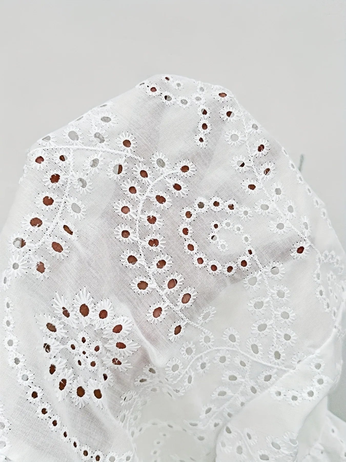 Eyelet Button Down Half Sleeve Shirt OutfitFlow