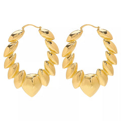 18K Gold-Plated Twisted Hoop Earrings OutfitFlow