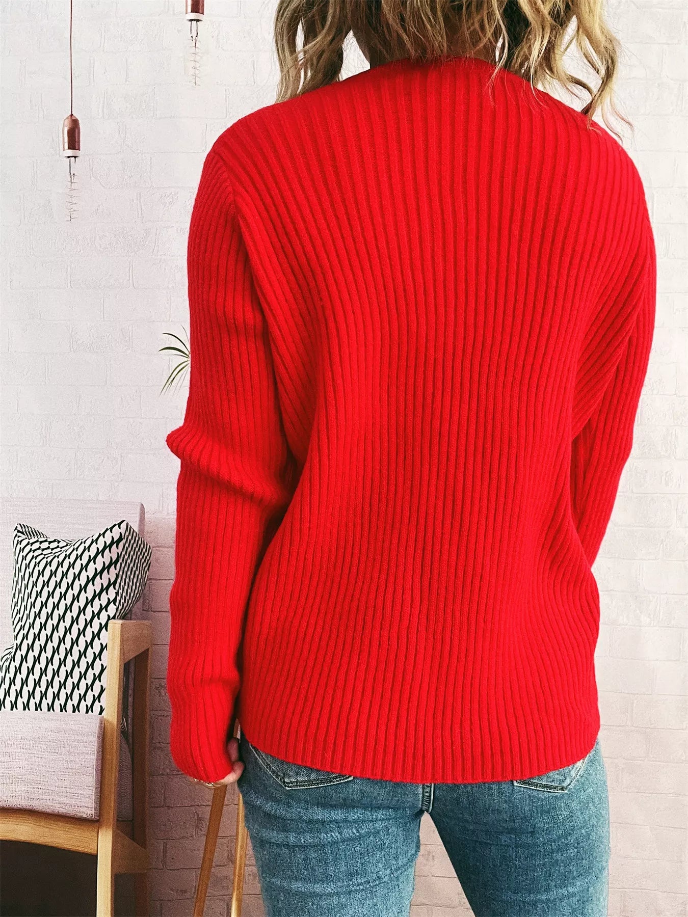 Ribbed Tie Front Long Sleeve Cardigan OutfitFlow
