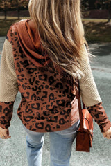 Outfit Flow - Leopard Dropped Shoulder Hoodie