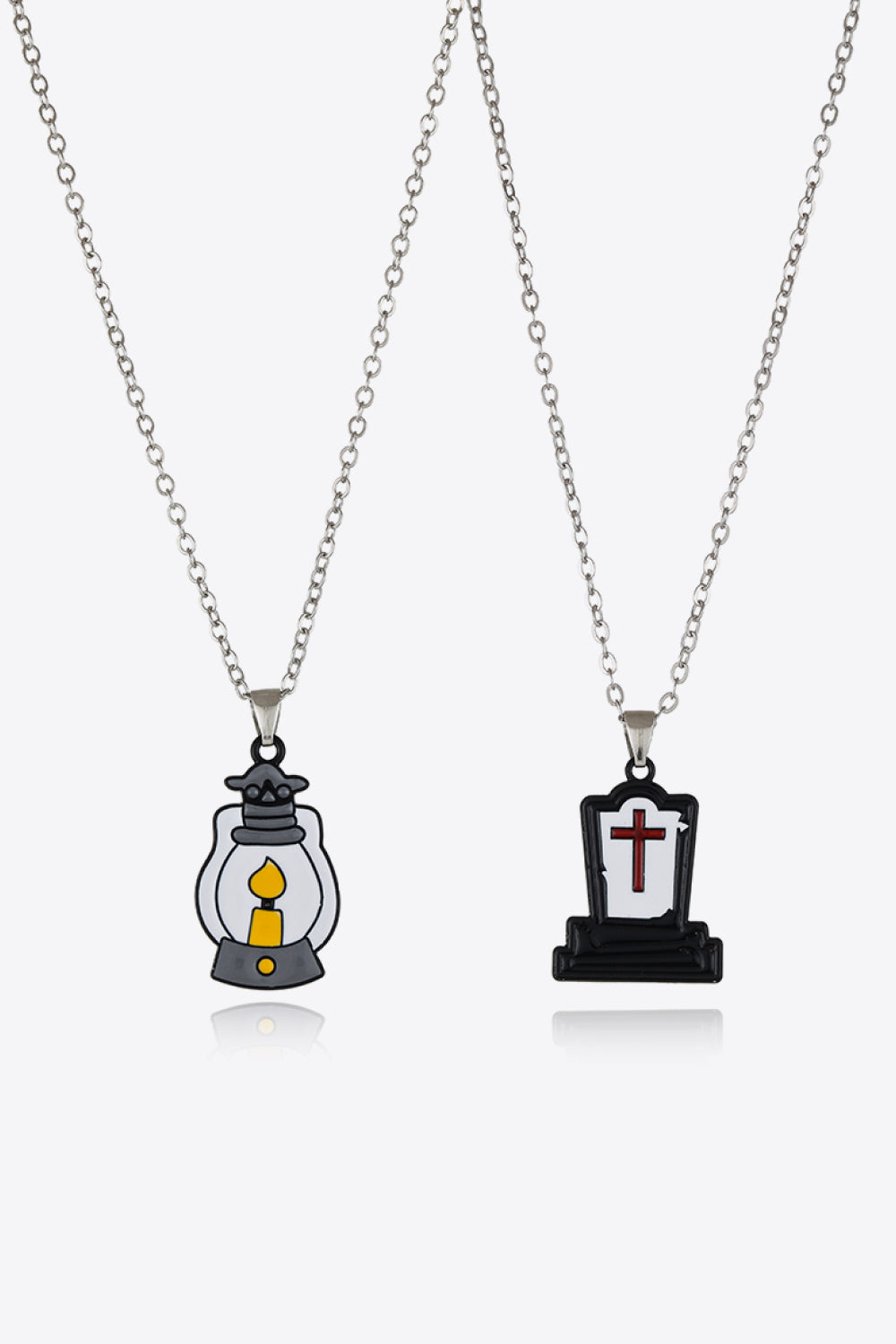 Two-Piece Halloween Theme Necklace Set Style A One Size OutfitFlow