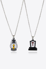 Two-Piece Halloween Theme Necklace Set Style A One Size OutfitFlow