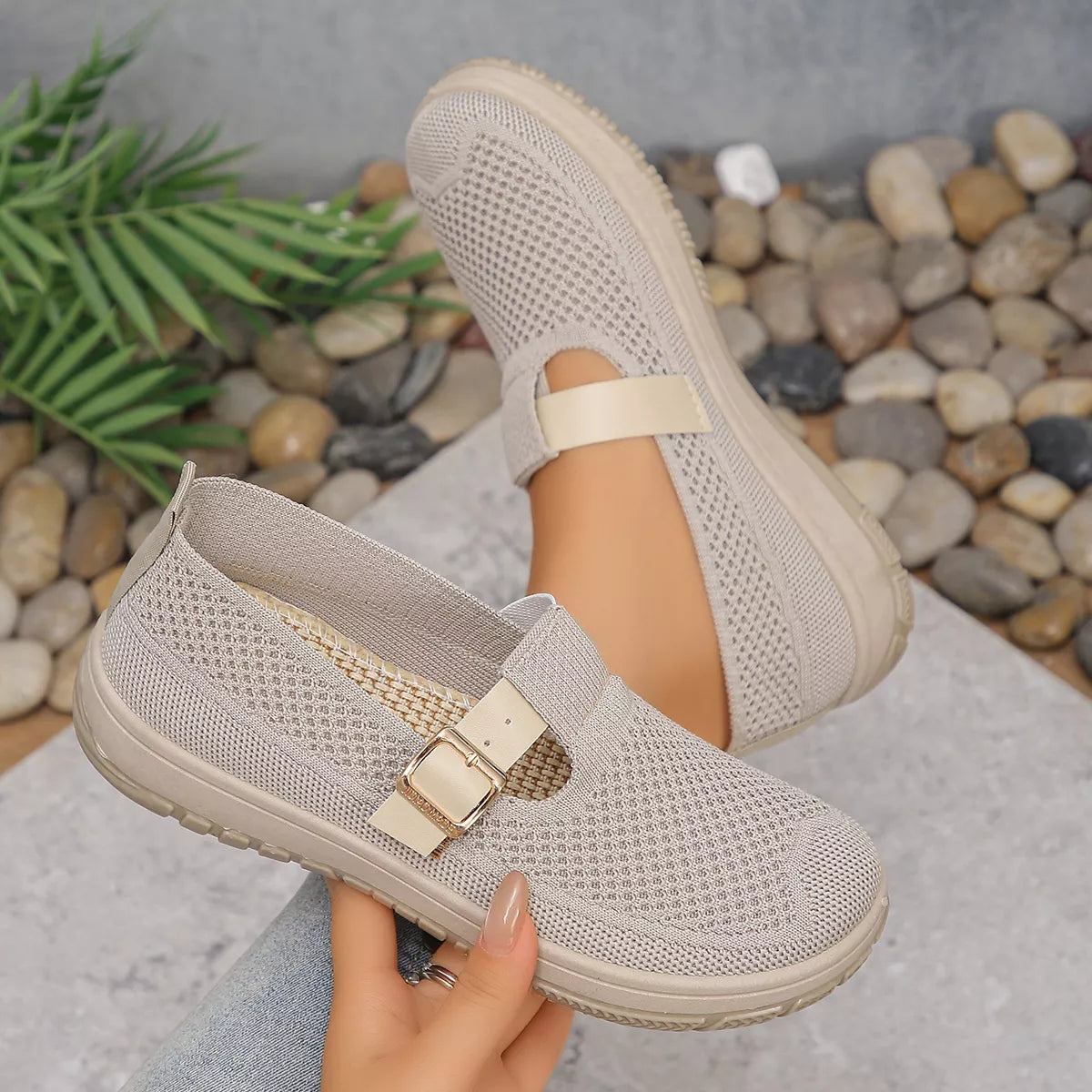 Round Toe Platform Slip-Ons OutfitFlow