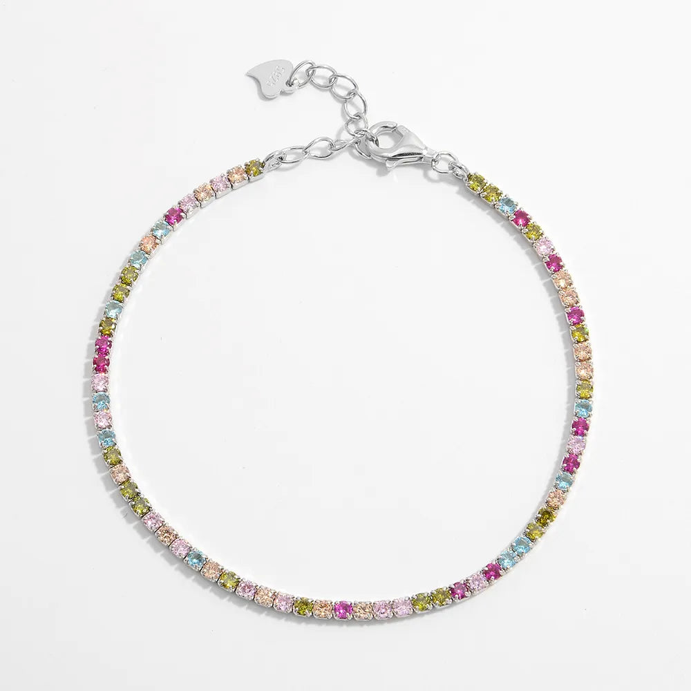 Inlaid Zircon 925 Sterling Silver Bracelet OutfitFlow