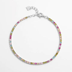 Inlaid Zircon 925 Sterling Silver Bracelet OutfitFlow