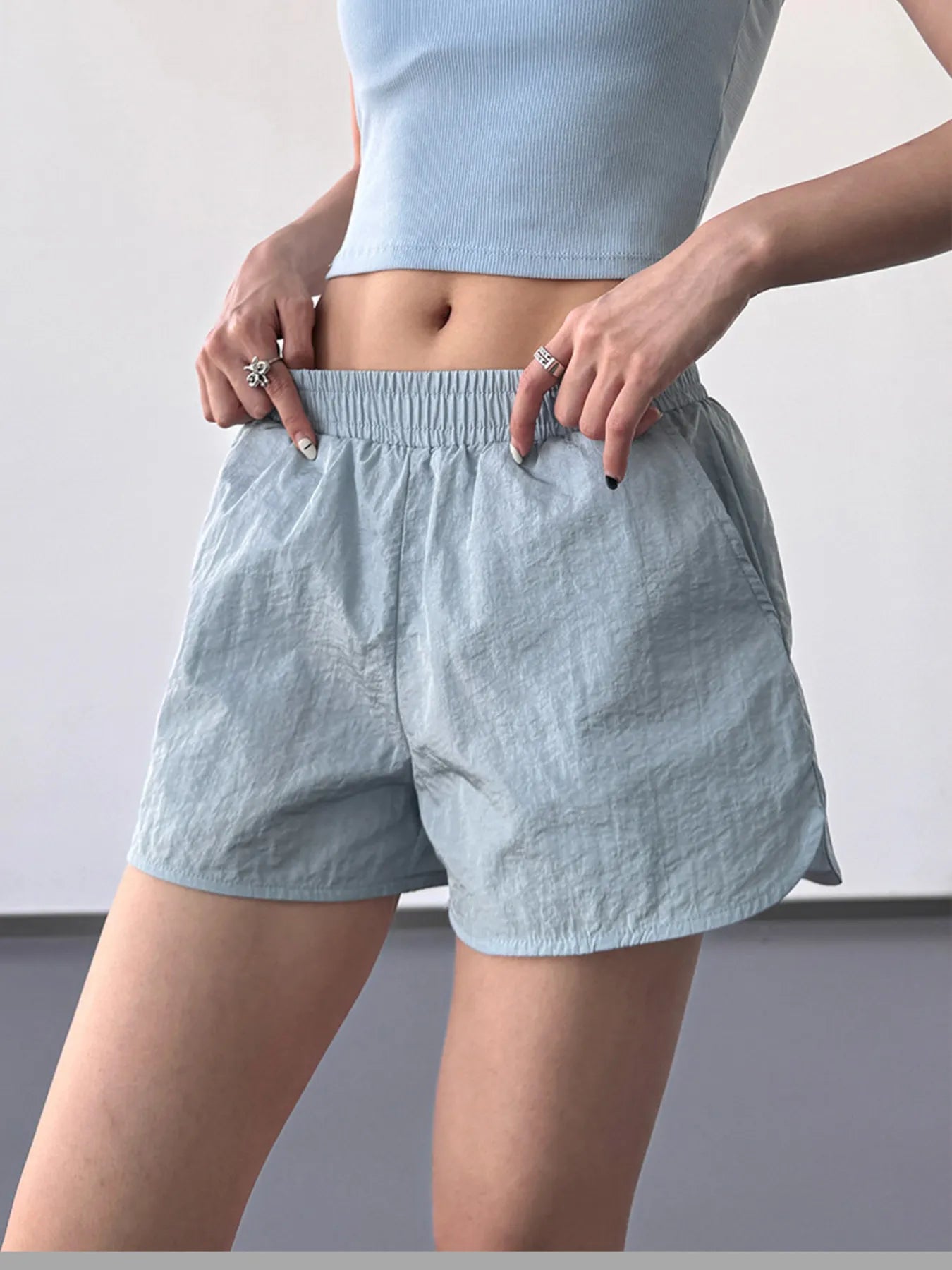 Elastic Waist Active Shorts OutfitFlow
