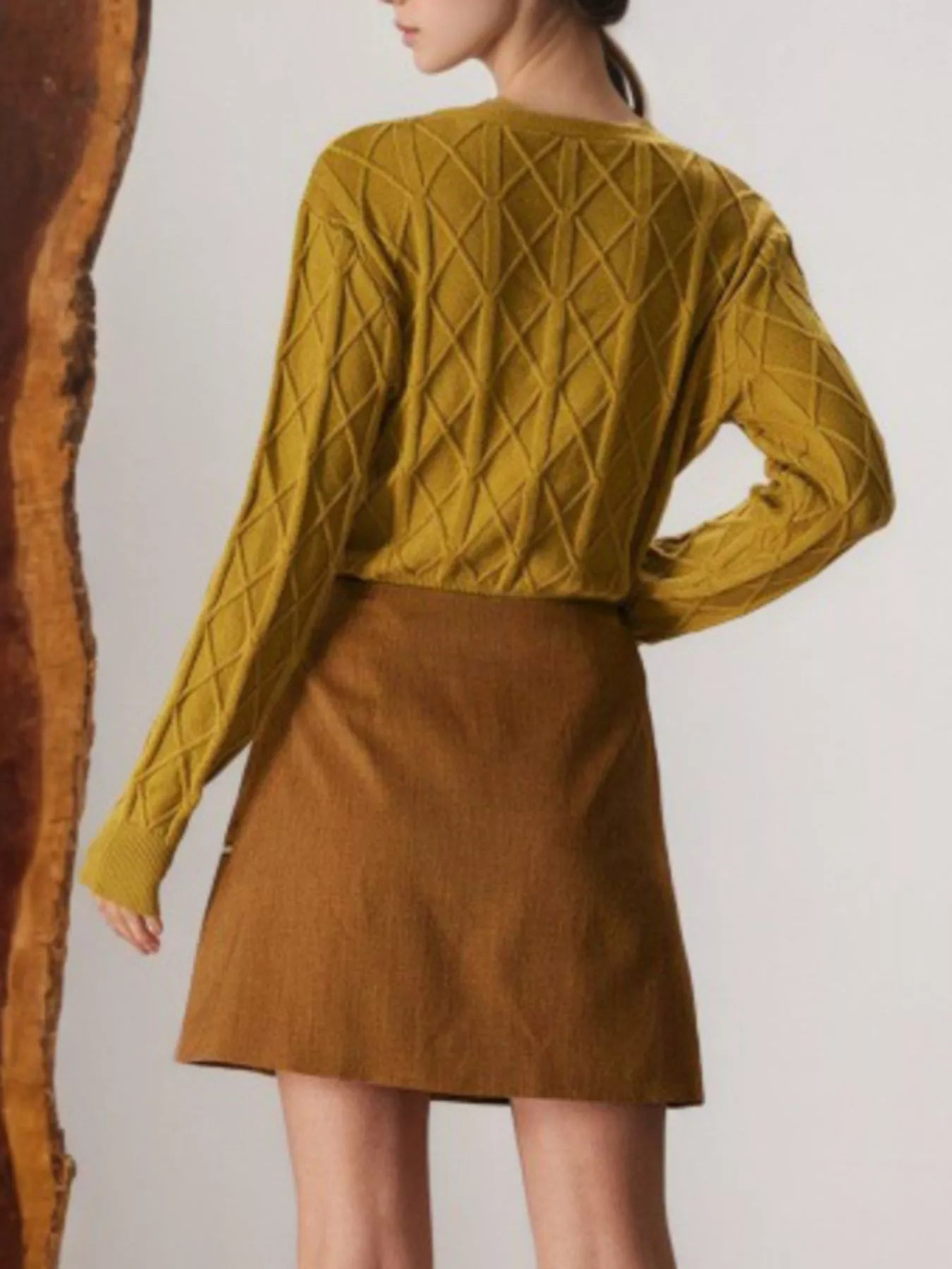 Button-Front Mini Skirt OutfitFlow