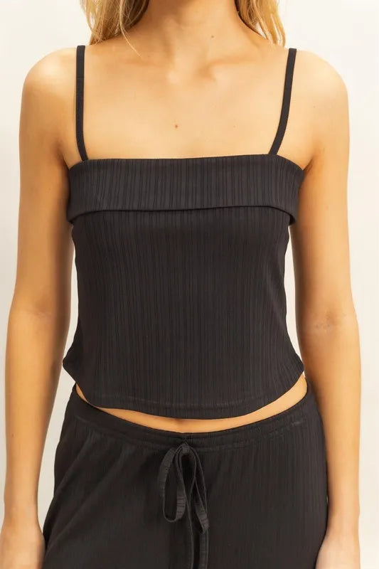HYFVE Rib Knit Cami Top and Pants Set OutfitFlow