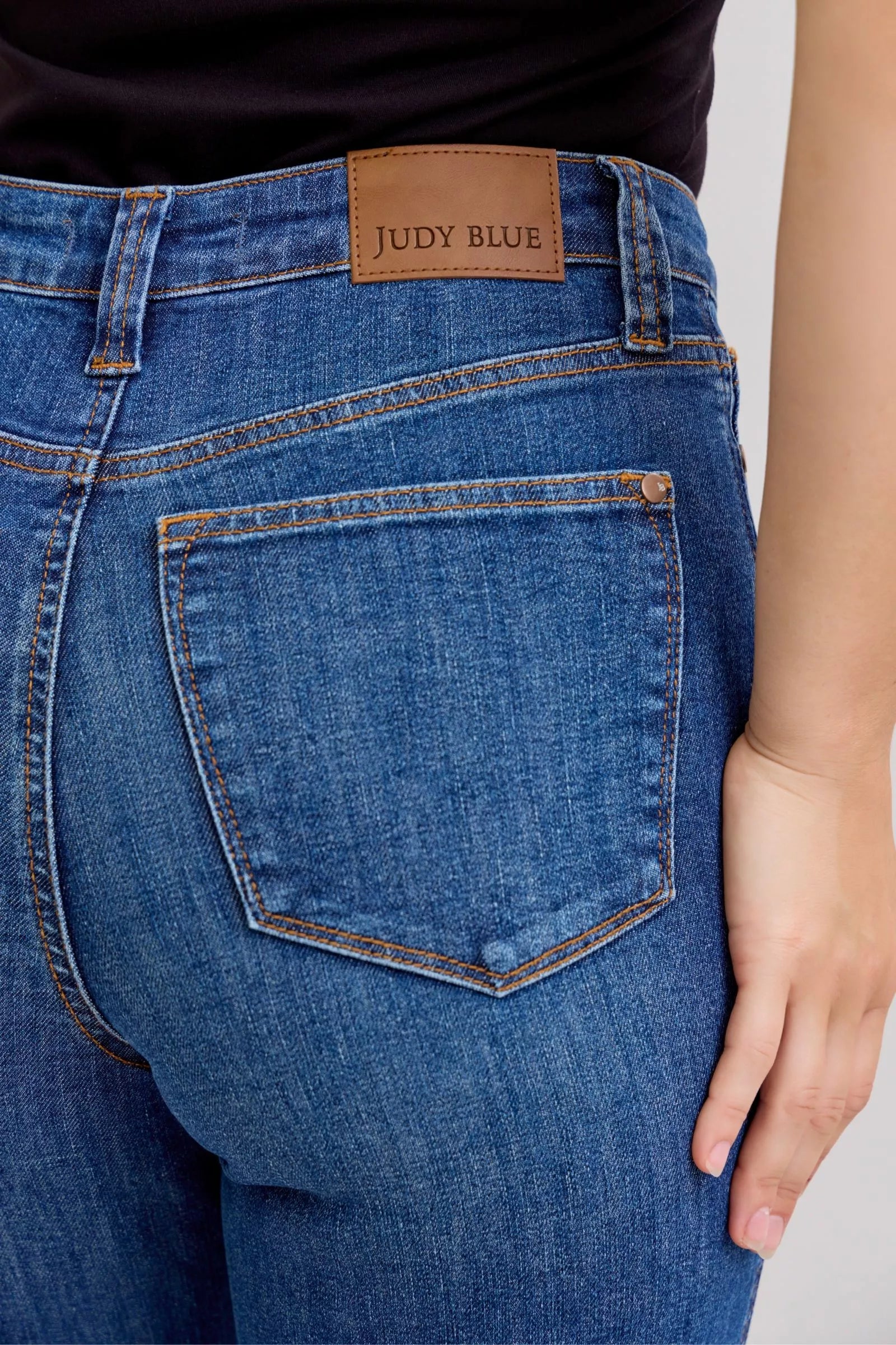 Judy Blue High Waist Tummy Control Straight Jeans OutfitFlow