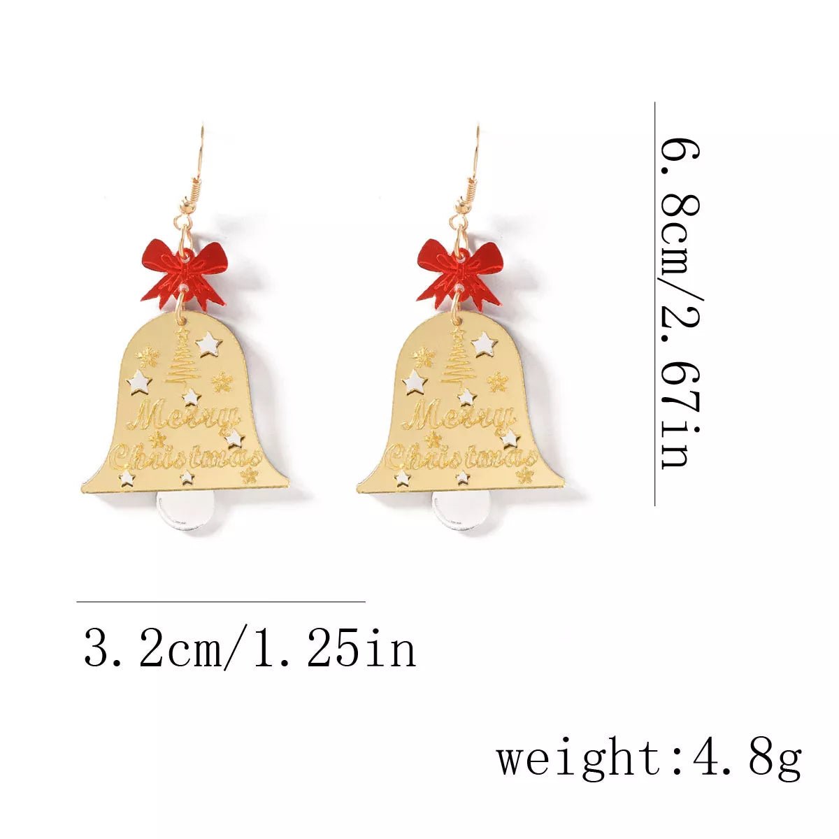 Christmas Bell Dangle Earrings OutfitFlow