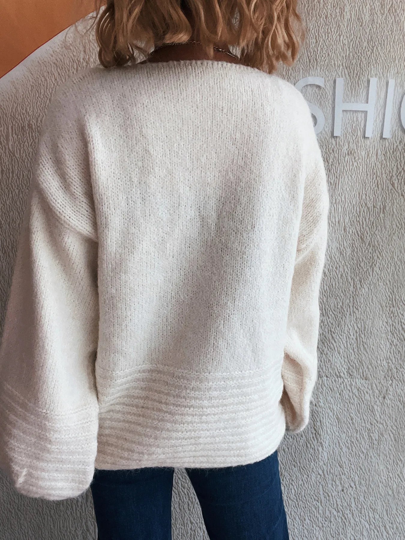 Relaxed Fit Round Neck Sweater Trendsi