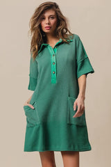 BiBi Dip Dye Mineral Washed Knit Dress OutfitFlow