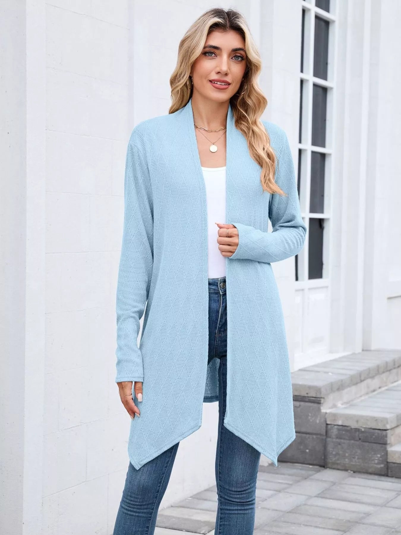 Open Front Long Cardigan OutfitFlow