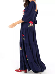 Square Neck Tiered Maxi Dress OutfitFlow