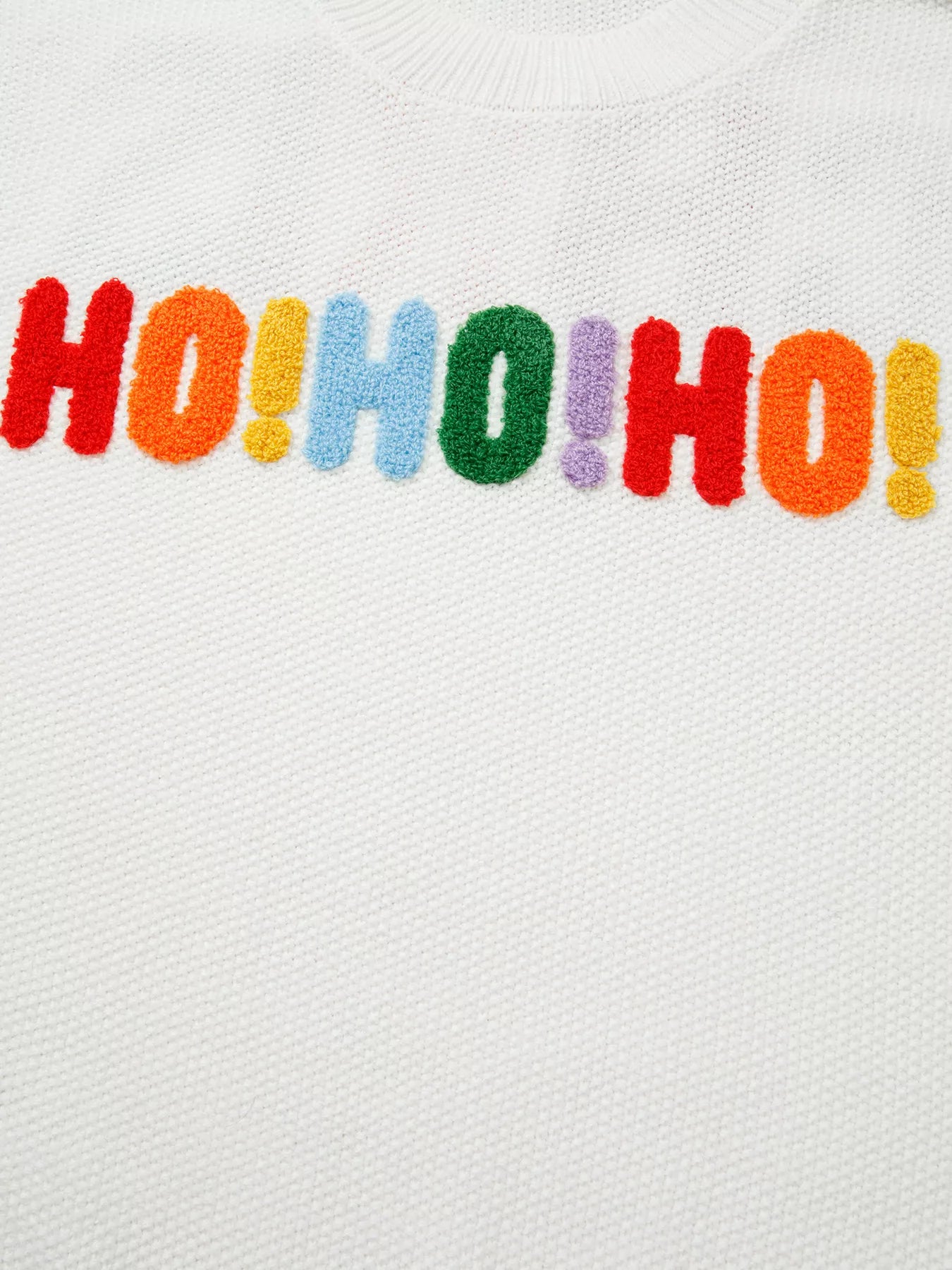 HOHOHO MERRY CHRISTMAS Drop Shoulder Holiday Sweater OutfitFlow