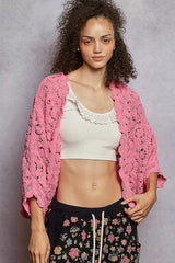 POL Floral Pattern Open Front Cardigan Trendsi