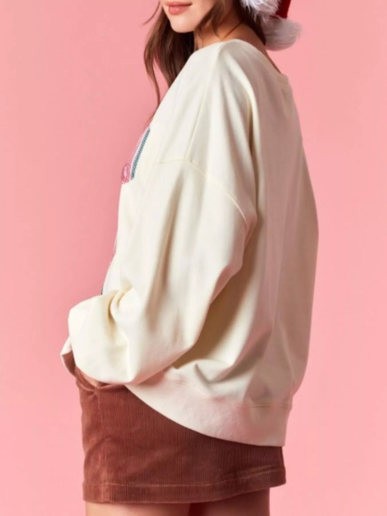 Bow Crew Neck Sweatshirt OutfitFlow