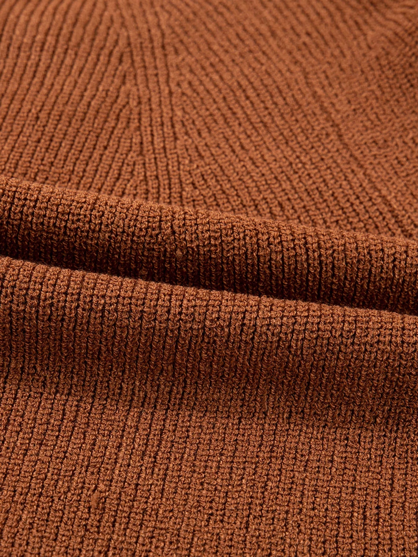 Contrast Knit V Neckline Cardigan OutfitFlow