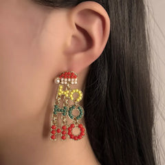 HO HO HO Christmas Drop Earrings OutfitFlow