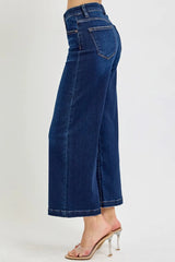 RISEN High Rise Crop Wide Jeans OutfitFlow