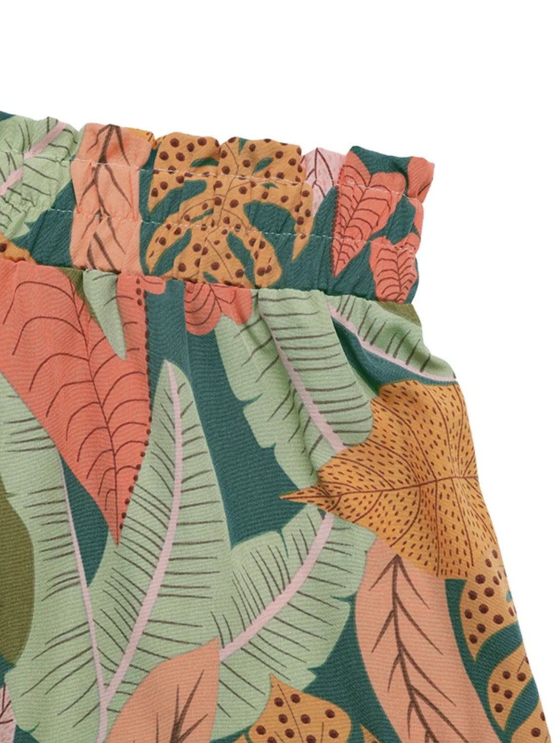 Tropical Print High Waist Shorts OutfitFlow