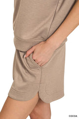 Zenana Scuba Short Sleeve Top & Shorts Set OutfitFlow