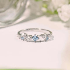 Star Inlaid Zircon Ring OutfitFlow