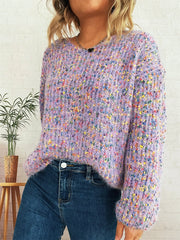 Colorful Long Sleeve Sweater Trendsi