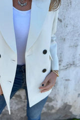 Full Size Collared Neck Long Sleeve Blazer Trendsi