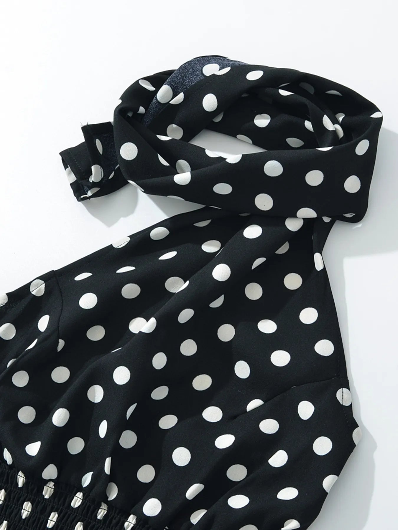 Polka Dot One-Shoulder Top and Mini Skirt Set OutfitFlow