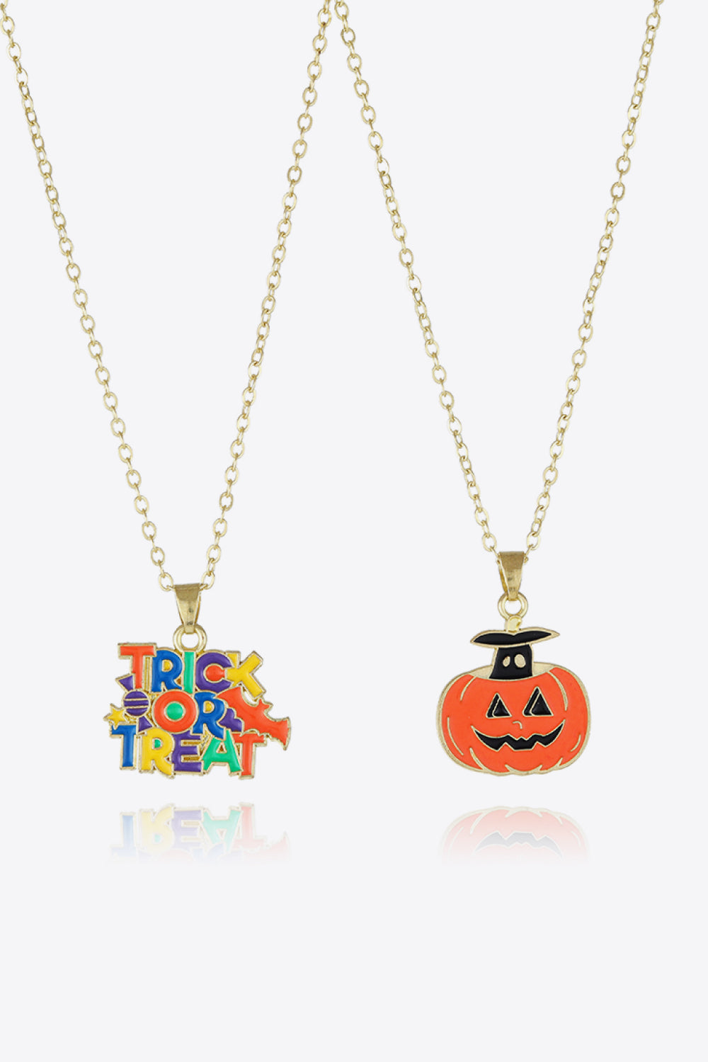 Two-Piece Halloween Theme Necklace Set Style I One Size OutfitFlow