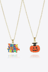 Two-Piece Halloween Theme Necklace Set Style I One Size OutfitFlow