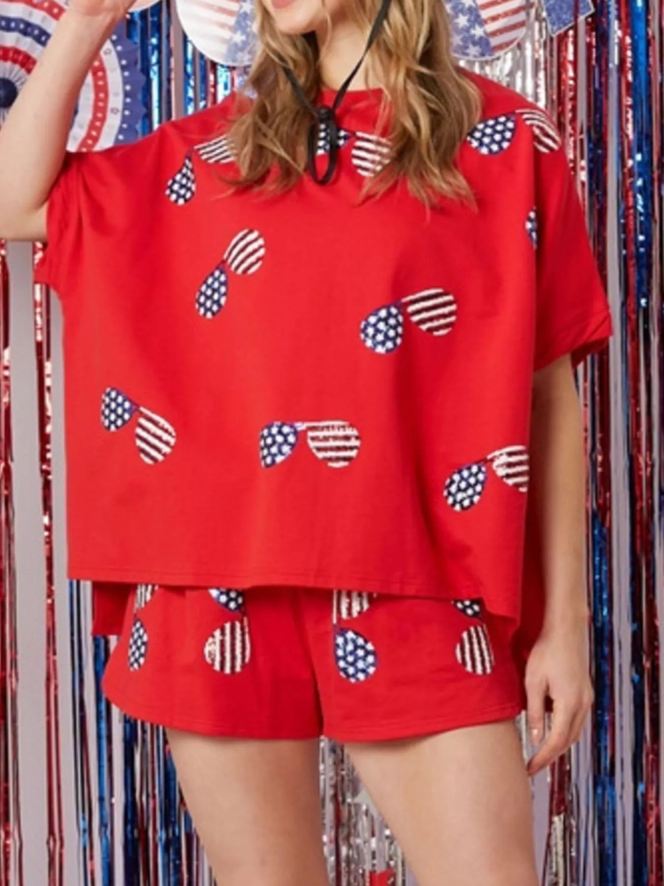 Sequin High-Low Top and Shorts Set OutfitFlow