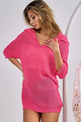 BiBi Short Sleeve Collared Knit Top OutfitFlow