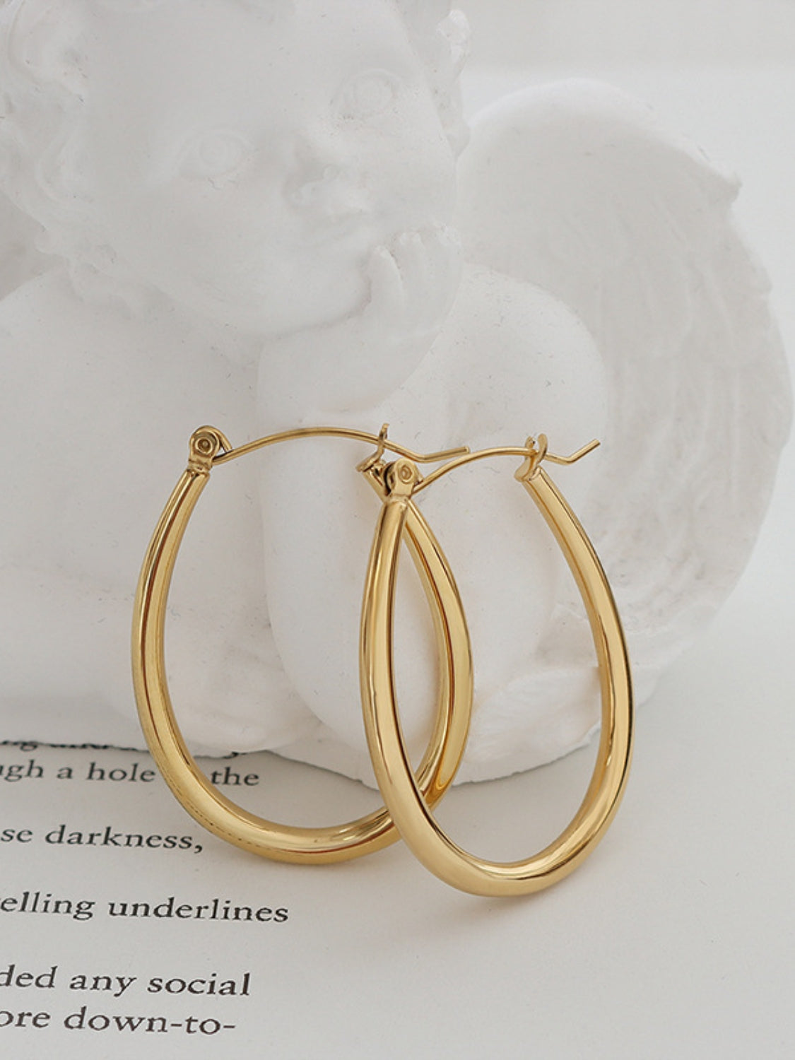 18K Gold-Plated Titanium Steel Earrings OutfitFlow
