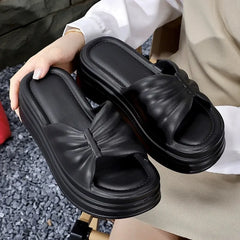 Open Toe Platform Slippers OutfitFlow
