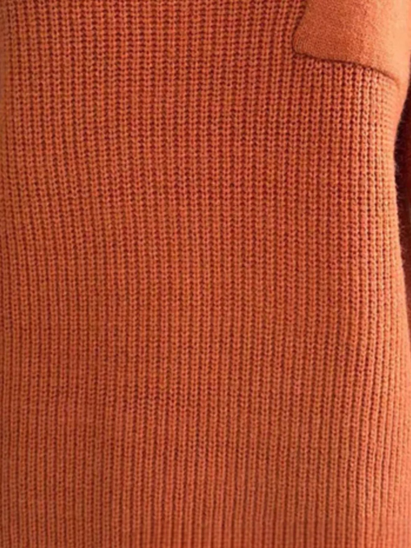 Pocket Detail Dropped Shoulder Sweater OutfitFlow