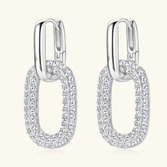 2.16 Carat Moissanite 925 Sterling Silver Earrings Silver One Size OutfitFlow