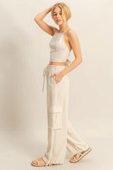 HYFVE Crop Top and Cargo Pants Set OutfitFlow