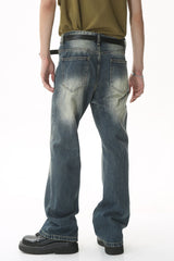 Decorative Seam Jeans with Pockets OutfitFlow
