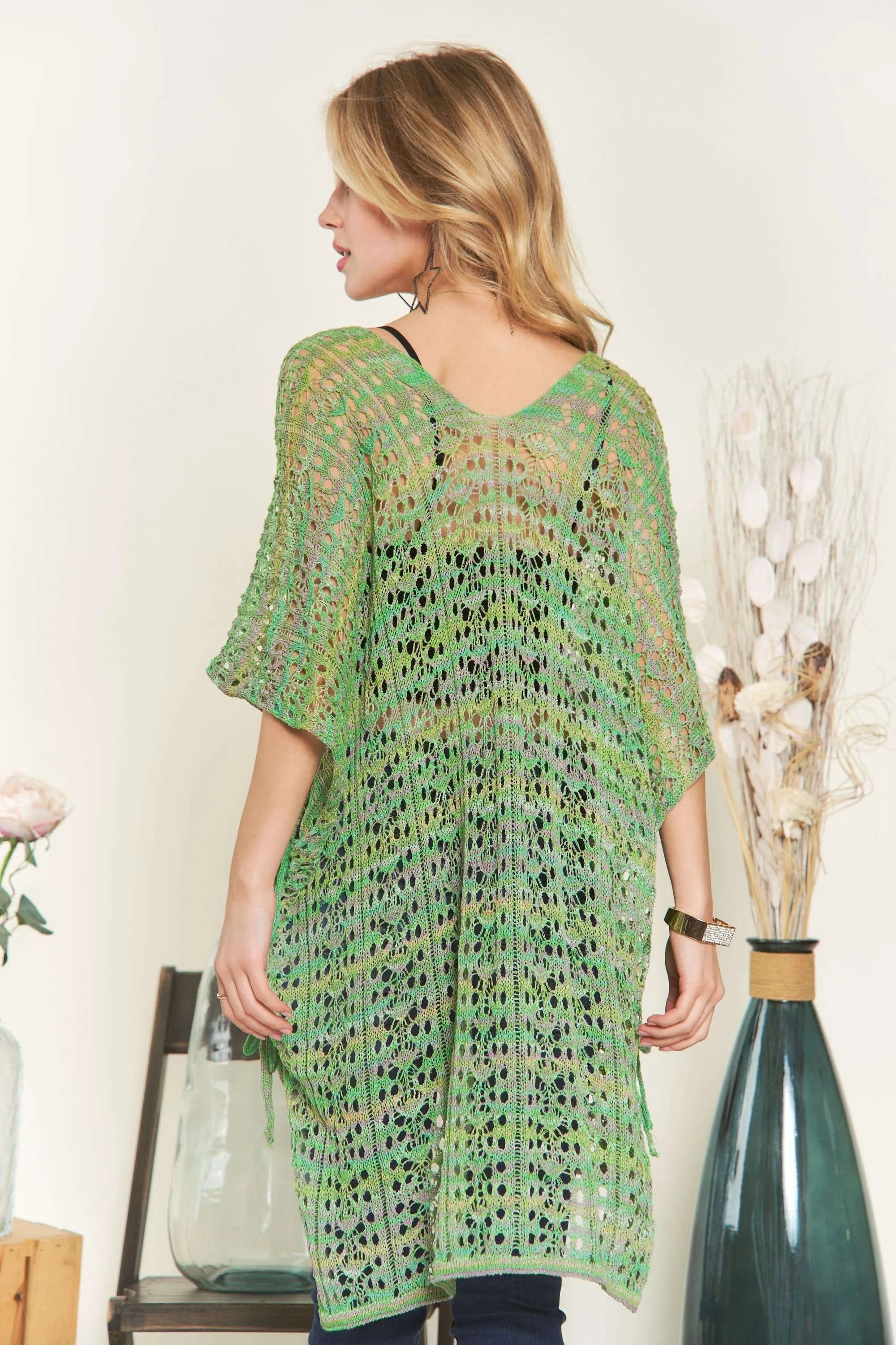 ADORA Crochet Cover Up Tunic Top OutfitFlow