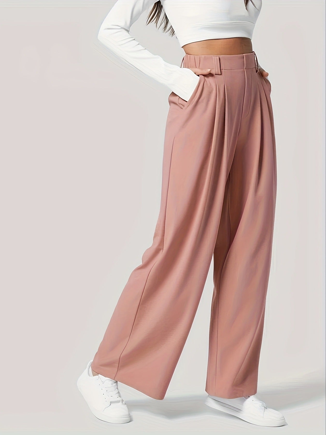 Outfit Flow - Wide Leg Pants with Pockets