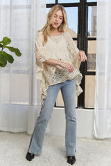 ADORA Boat Neck Crochet Lace Cover Up OutfitFlow