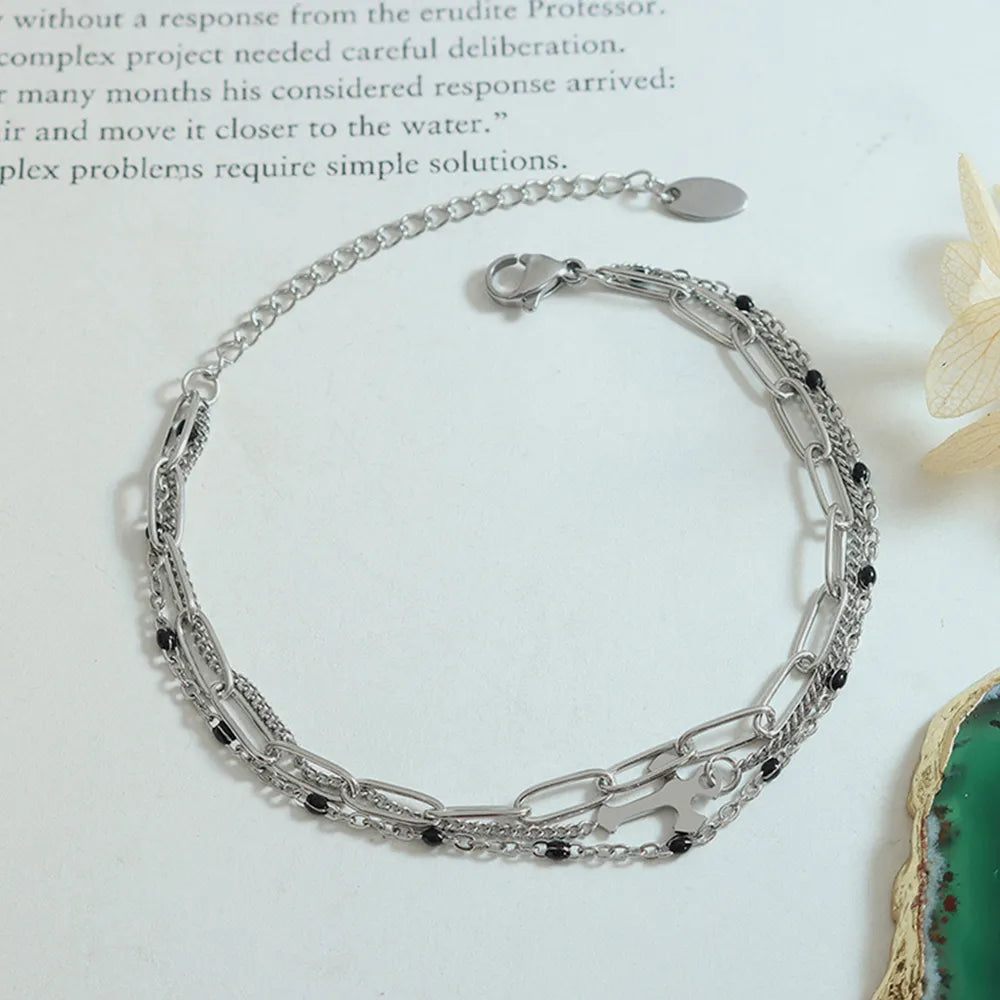 Titanium Steel Three-Layered Bracelet OutfitFlow