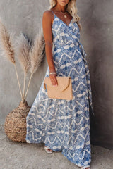 Printed Tied Maxi Cami Dress OutfitFlow