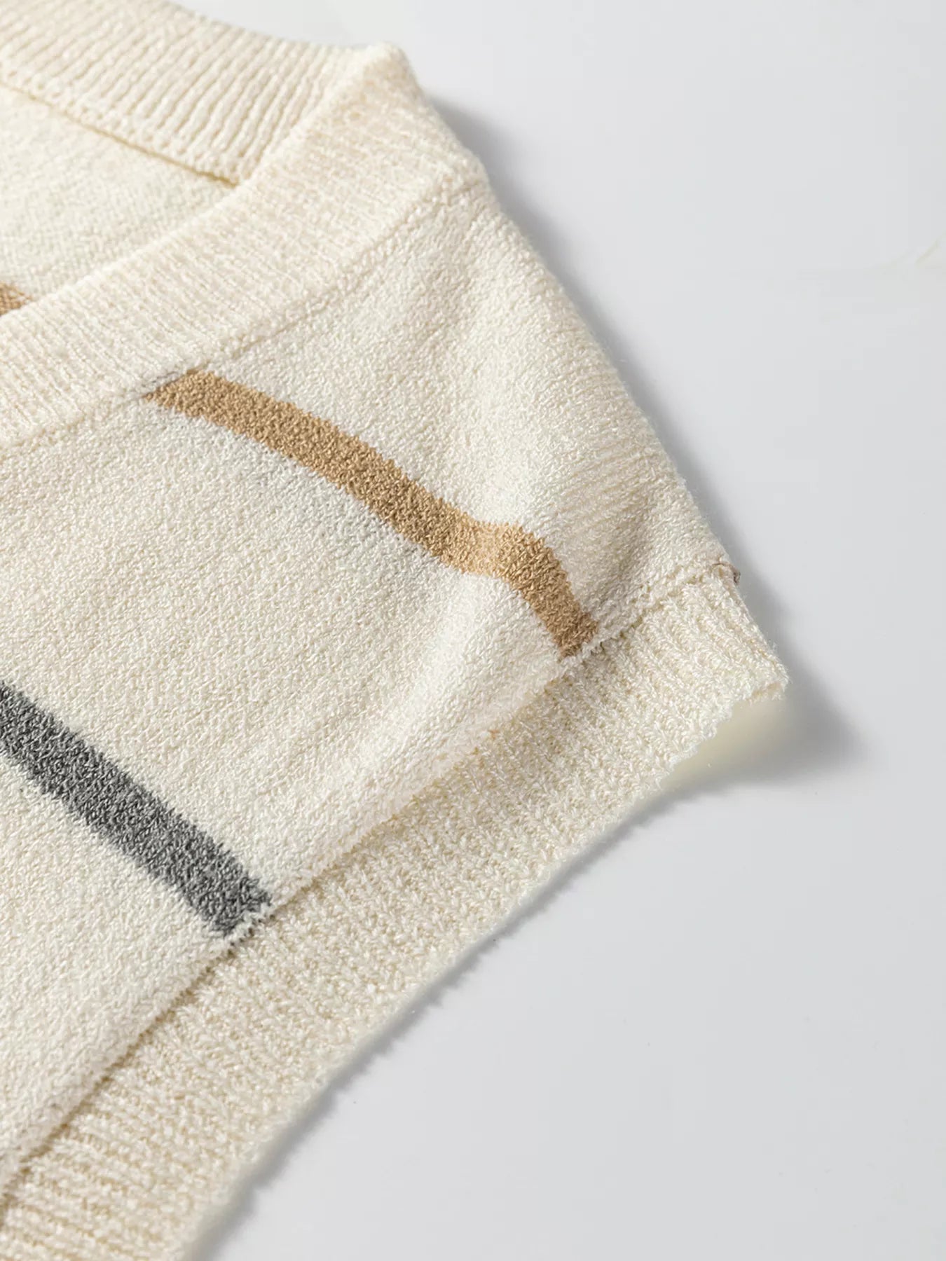 Striped Button-Down Sweater Vest OutfitFlow