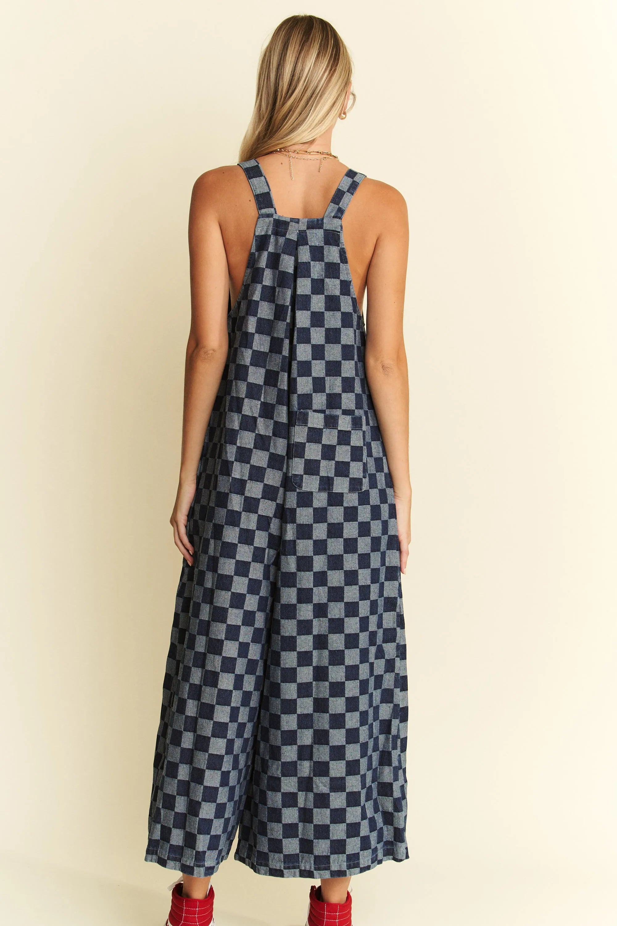 Jade By Jane Denim Checkered Jumpsuit OutfitFlow