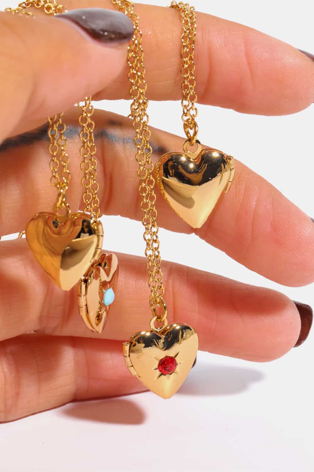Zircon Heart Shape 14K Gold-Plated Pendant Necklace OutfitFlow