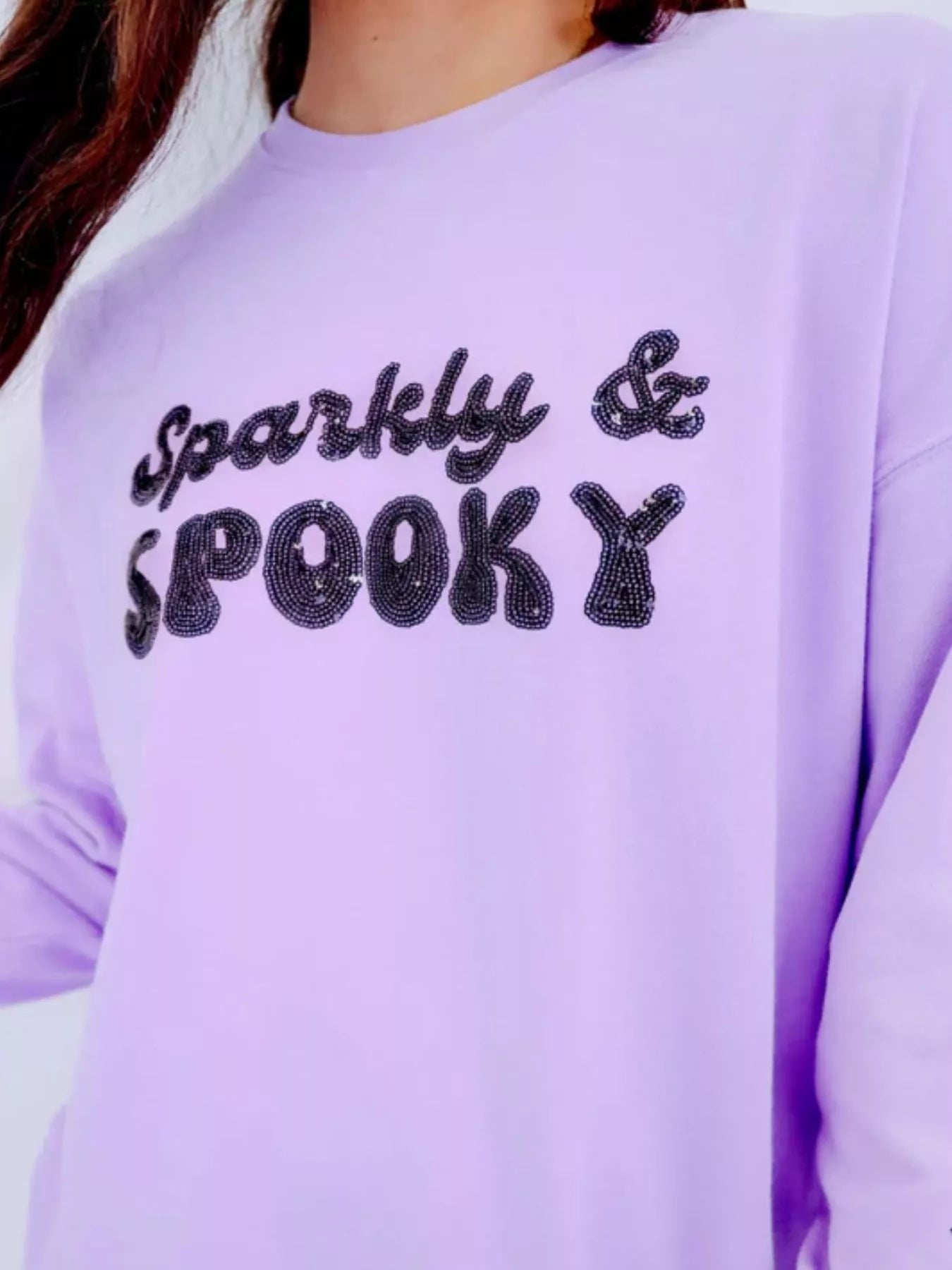 Full Size Halloween Round Neck Long Sleeve Sweatshirt Plus Size OutfitFlow